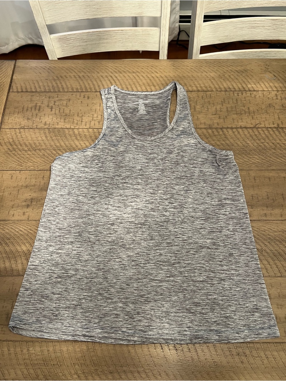 Real Essentials Gray Heather Racerback Tank Top